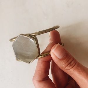 Bronze stone bangle